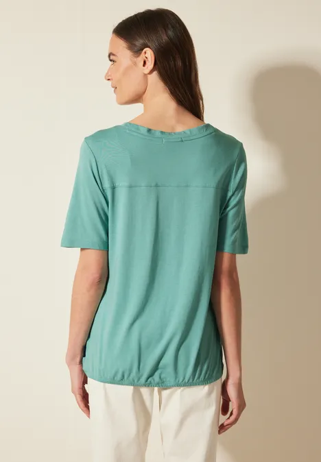 Tunika T-Shirt in Unifarbe adriatic green