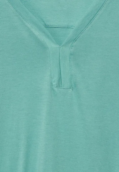 Tunika T-Shirt in Unifarbe adriatic green