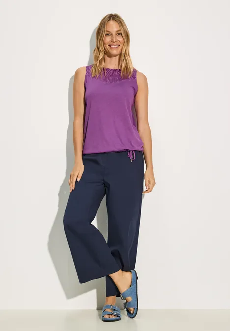 Ausbrenner Top in Unifarbe iced violet