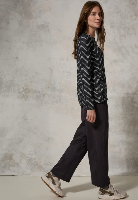 Shirt mit grafischem Muster Black