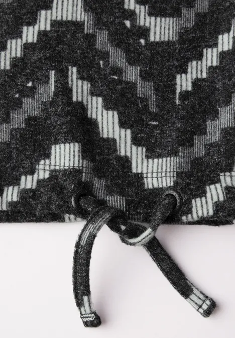 Shirt mit grafischem Muster Black
