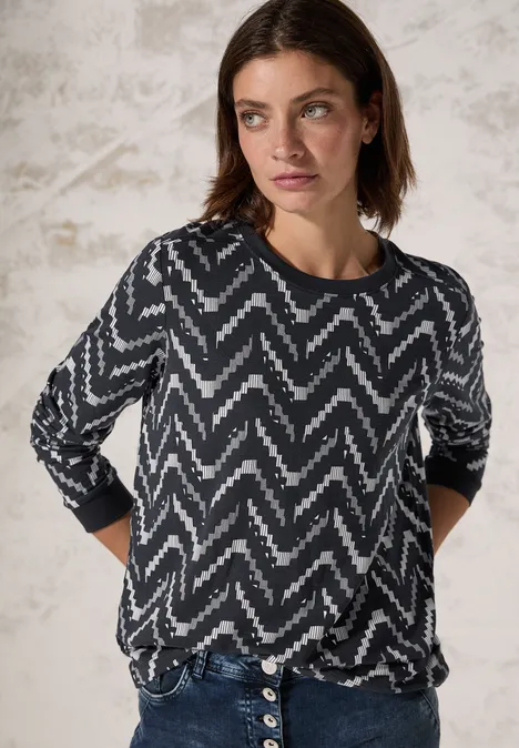Bedrucktes Shirt Black