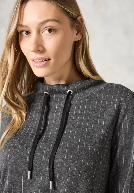 Shirt im Nadelstreifen-Look dark grey melange