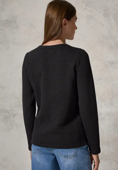 Strukturshirt Black