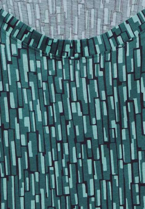 Bedrucktes T-Shirt fir green