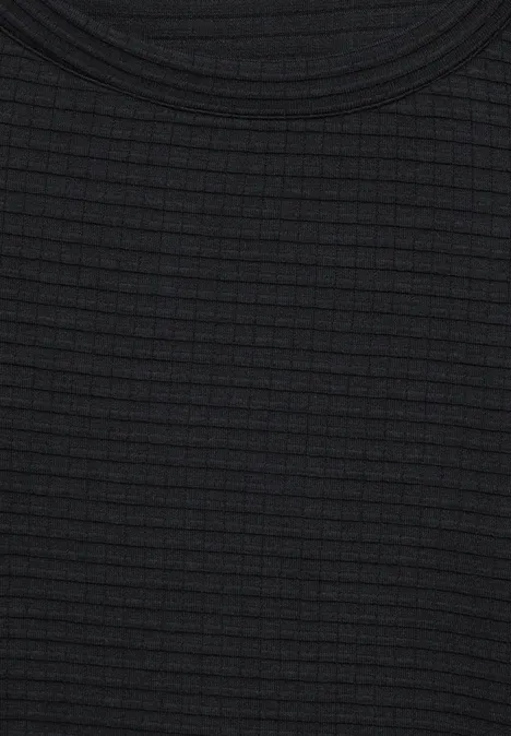 Strukturshirt Black