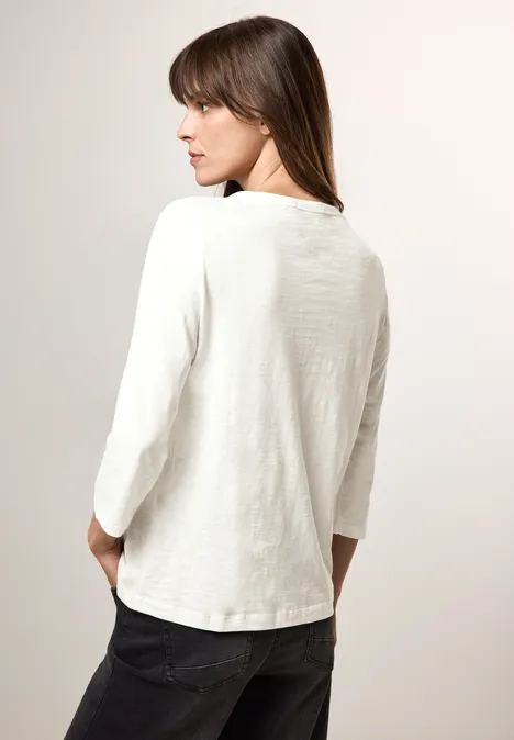 Tuniekachtig shirt vanilla white