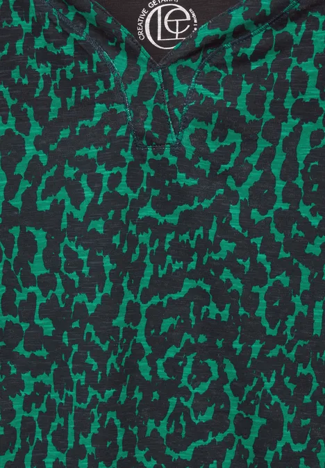 T-Shirt mit Print fir green