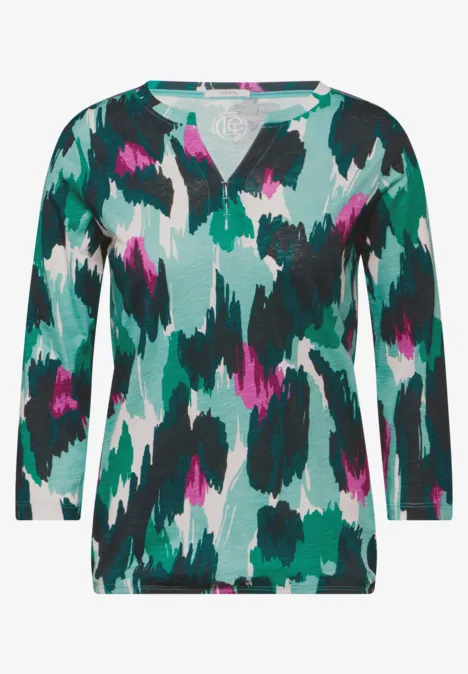 Bedrucktes Tunikashirt adriatic green