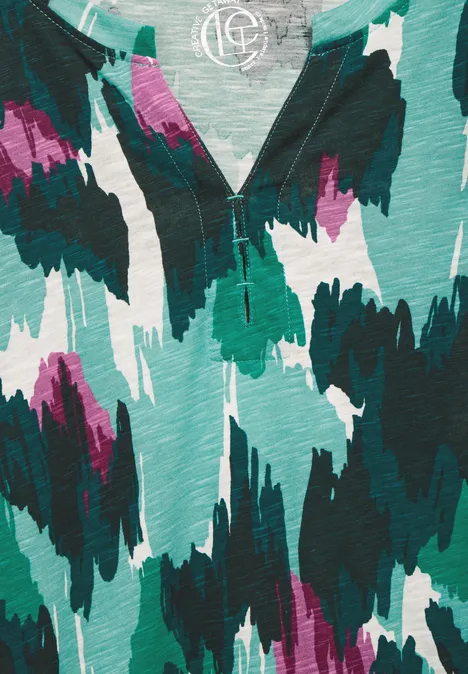 Bedrucktes Tunikashirt adriatic green