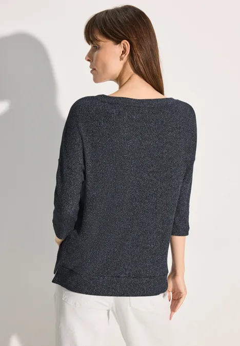 Geribd T-shirt universal blue melange