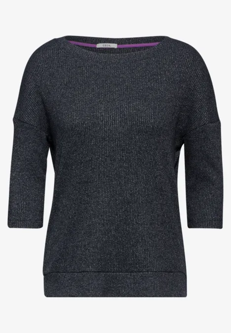 Geribd T-shirt universal blue melange