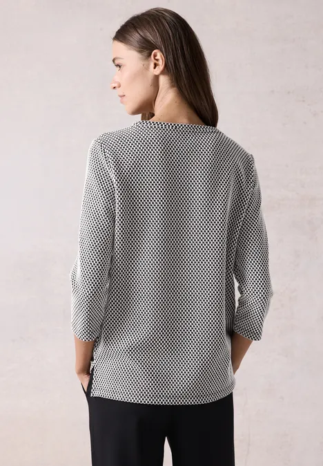 Shirt met wafelstructuur universal blue
