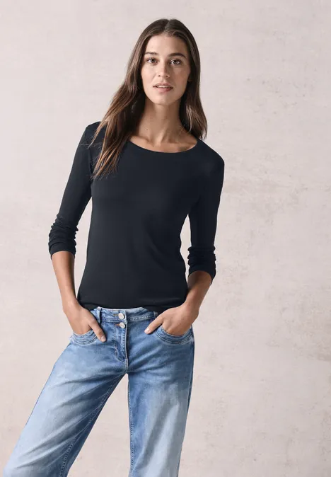 Shirt met ronde hals universal blue