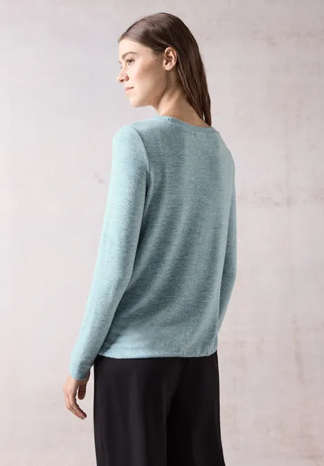 Cosy Langarmshirt turquoise melange