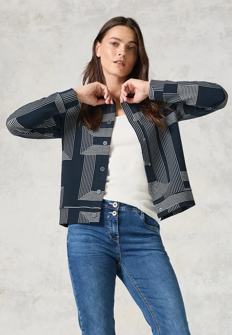 Struktur-Jacke deep petrol