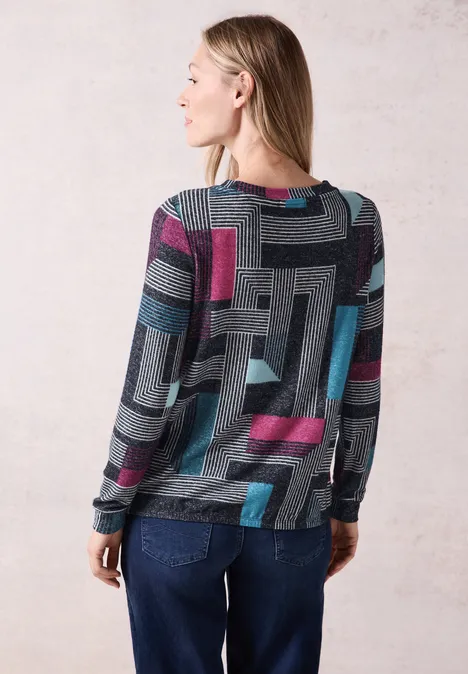 Kuscheliges Shirt deep petrol melange