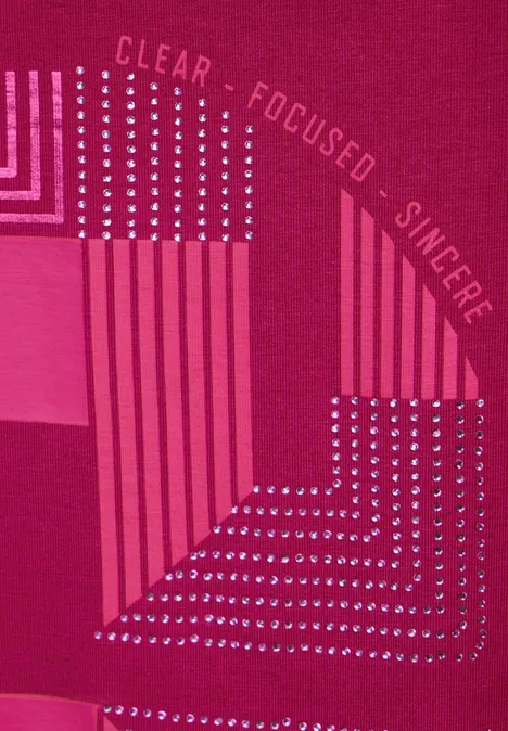 Shirt mit Print jewel pink