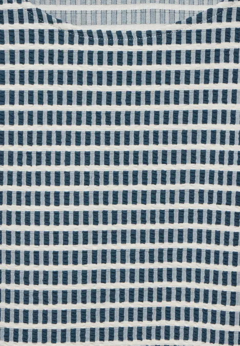 Strukturshirt oil blue