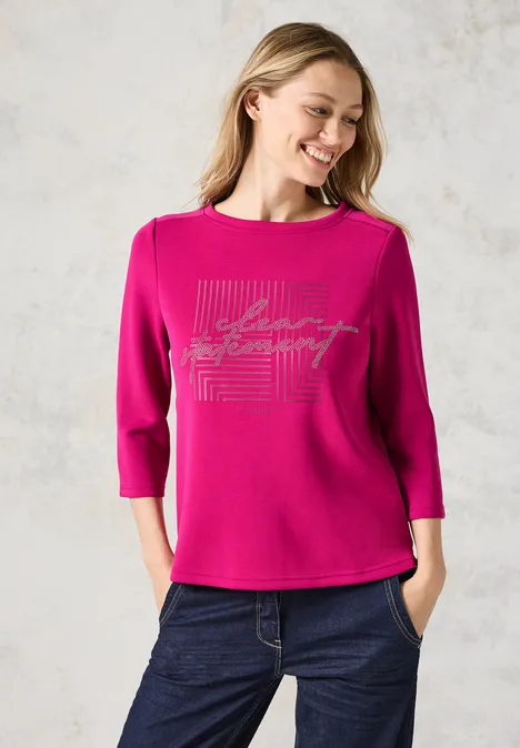 Shirt mit Print jewel pink