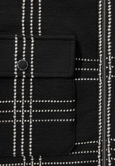 Jaquard-Jacke Black