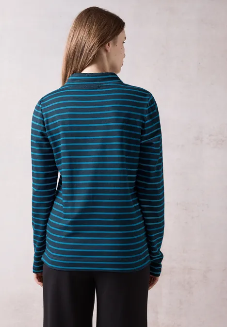 Shirt mit großem Kragen oil blue