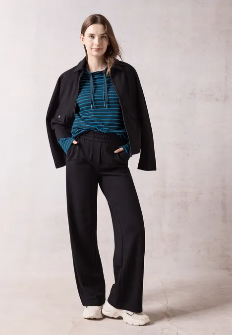 Shirt mit großem Kragen oil blue