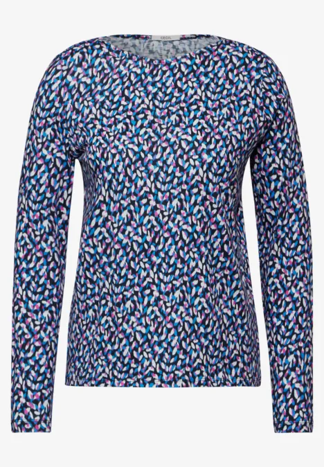 Bedrucktes Shirt deep petrol