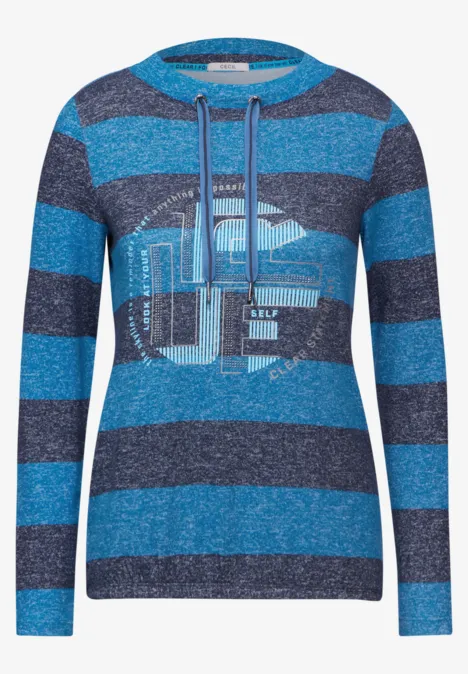 Shirt mit Print aqua melange