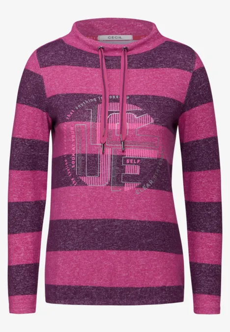Shirt mit Print jewel pink melange