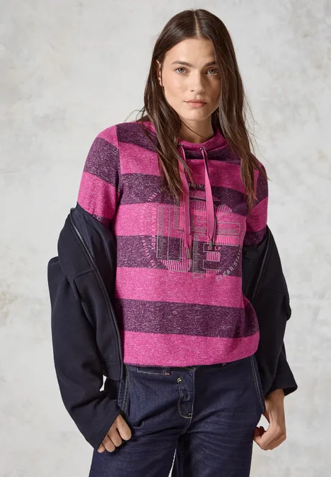 Shirt mit Print jewel pink melange
