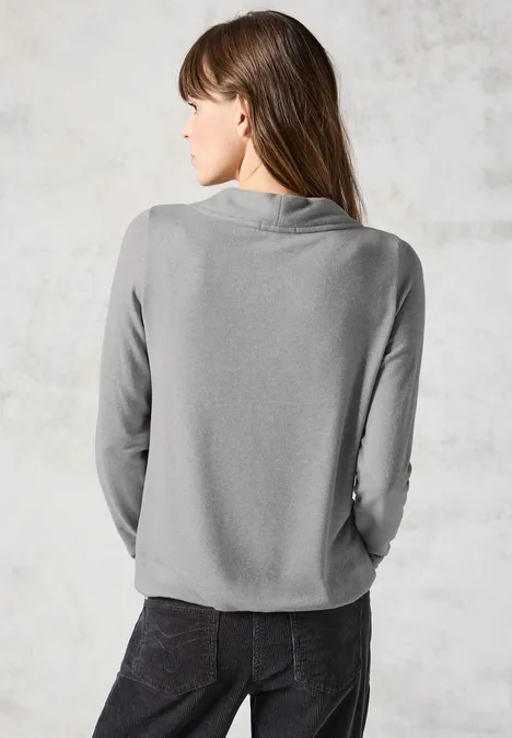 Langarmshirt mineral grey melange