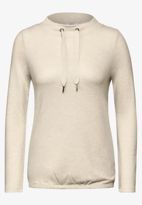 Langarmshirt alabaster beige melange