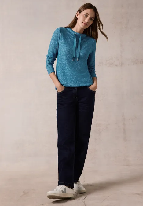 Langarmshirt aqua melange