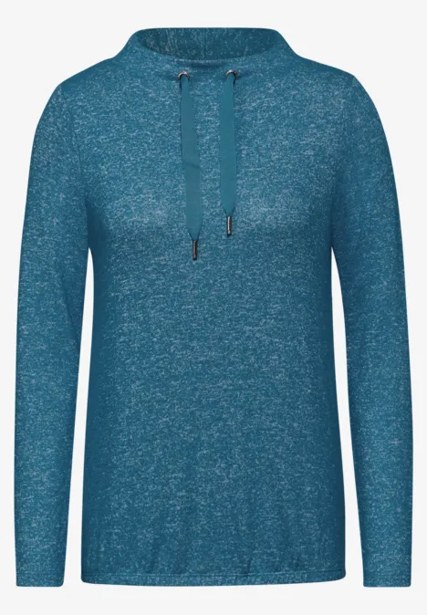 Langarmshirt aqua melange