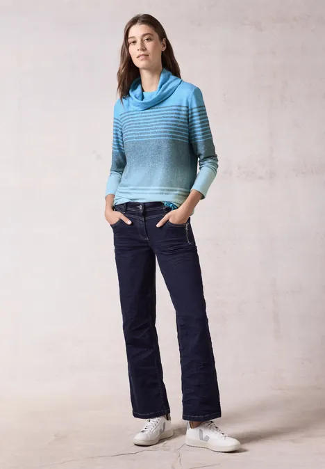 Gestreiftes Shirt aqua melange