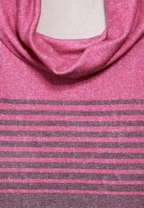 Gestreiftes Shirt jewel pink melange