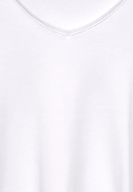 Shirt mit V-Ausschnitt White