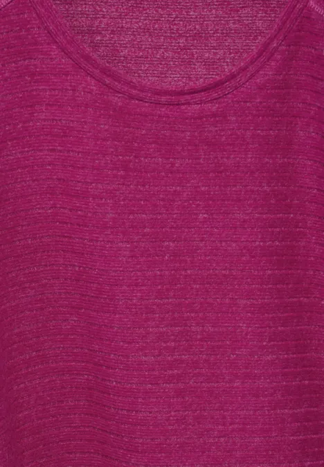 Strukturiertes Cosy Shirt jewel pink melange