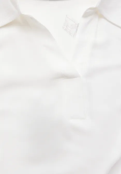 Blusenshirt mit Materialmix vanilla white