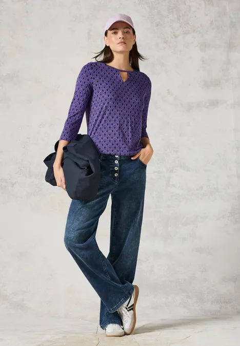 Shirt mit Cut Out wild lilac