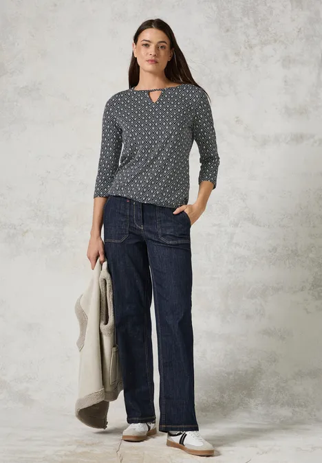 Shirt mit Cut Out deep charcoal grey