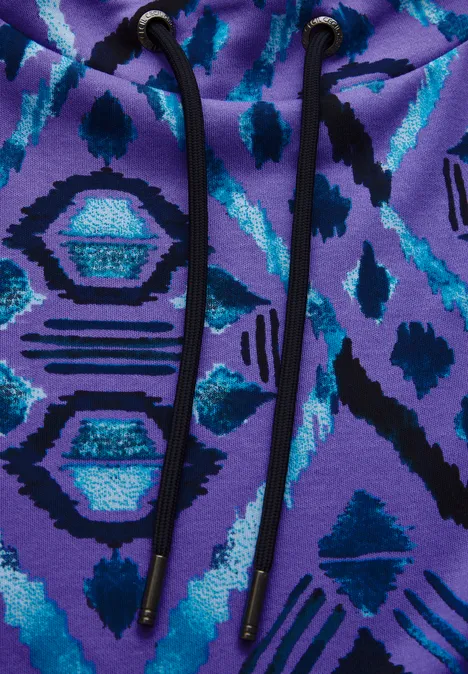 Langarmshirt mit Print wild lilac