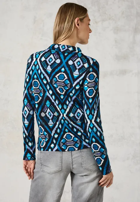 Langarmshirt mit Print deep charcoal grey