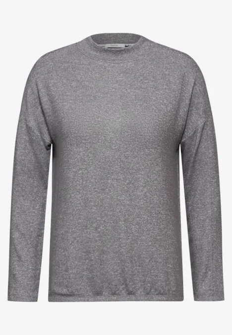 Langarmshirt mit Glitzer platinum grey mel.