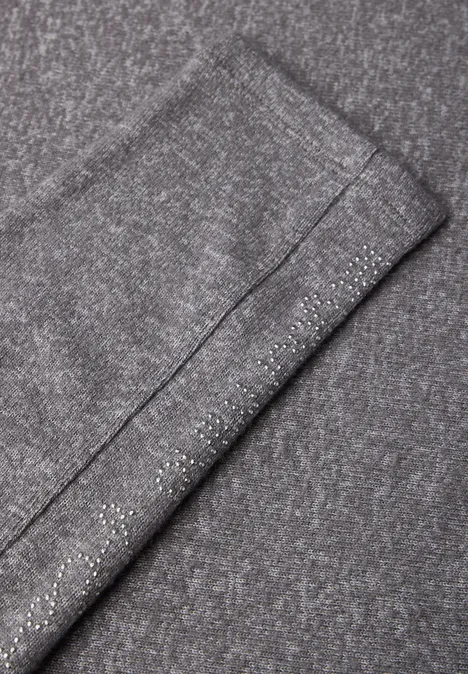 Langarmshirt mit Glitzer platinum grey mel.
