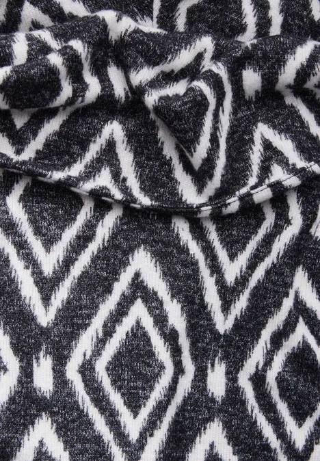 Flauschiges Shirt mit Print charcoal grey melange