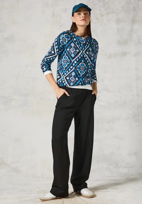 Flauschiges Langarmshirt charcoal grey melange