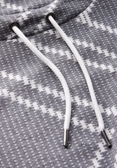 Jaquard-Shirt platinum grey mel.
