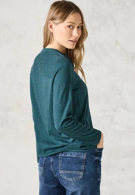 Shirt im Tunika-Look atlantic green